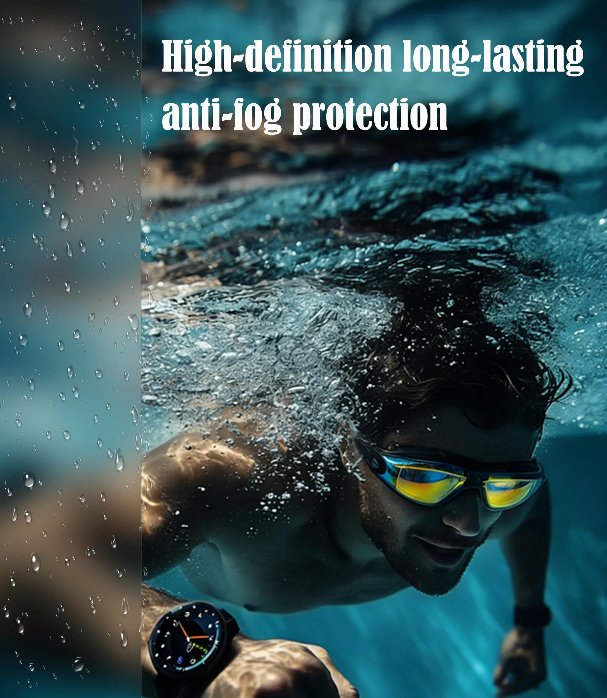 Occhialini da nuoto combinati, unisex, per adulti, senza custodia impermeabile per telefono