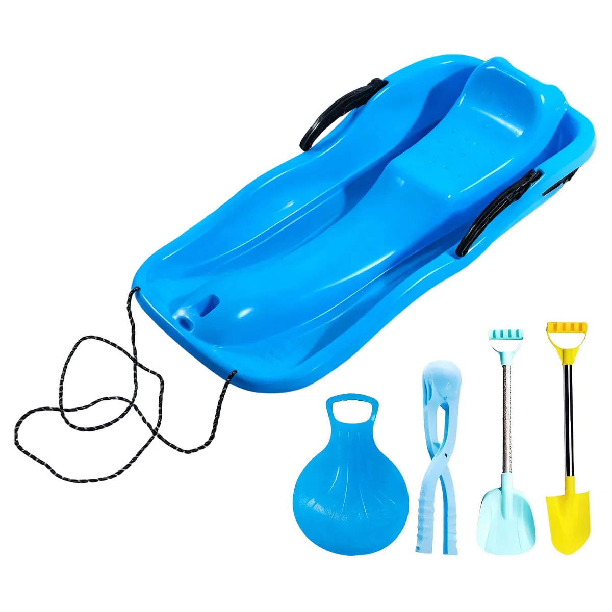 Tavola da slitta da neve - 63 x 33 x 8 cm Attrezzatura Slitta Leggero - Portatile Disco per Bambini Skiboard per Spiaggia Montagne Ghiaccio Erba Uomini Donne Bambini Ragazze Giovani Adolescenti