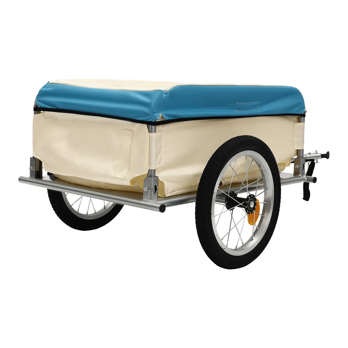 Rimorchio per bicicletta, rimorchio per bicicletta, portata 50 kg, pieghevole, per mountain bike da 24 pollici/26 pollici