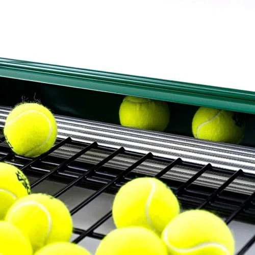 Raccoglitore di palline da tennis, grande capacità, ruota universale silenziosa, struttura in lega di alluminio per scuole, allenatori e club