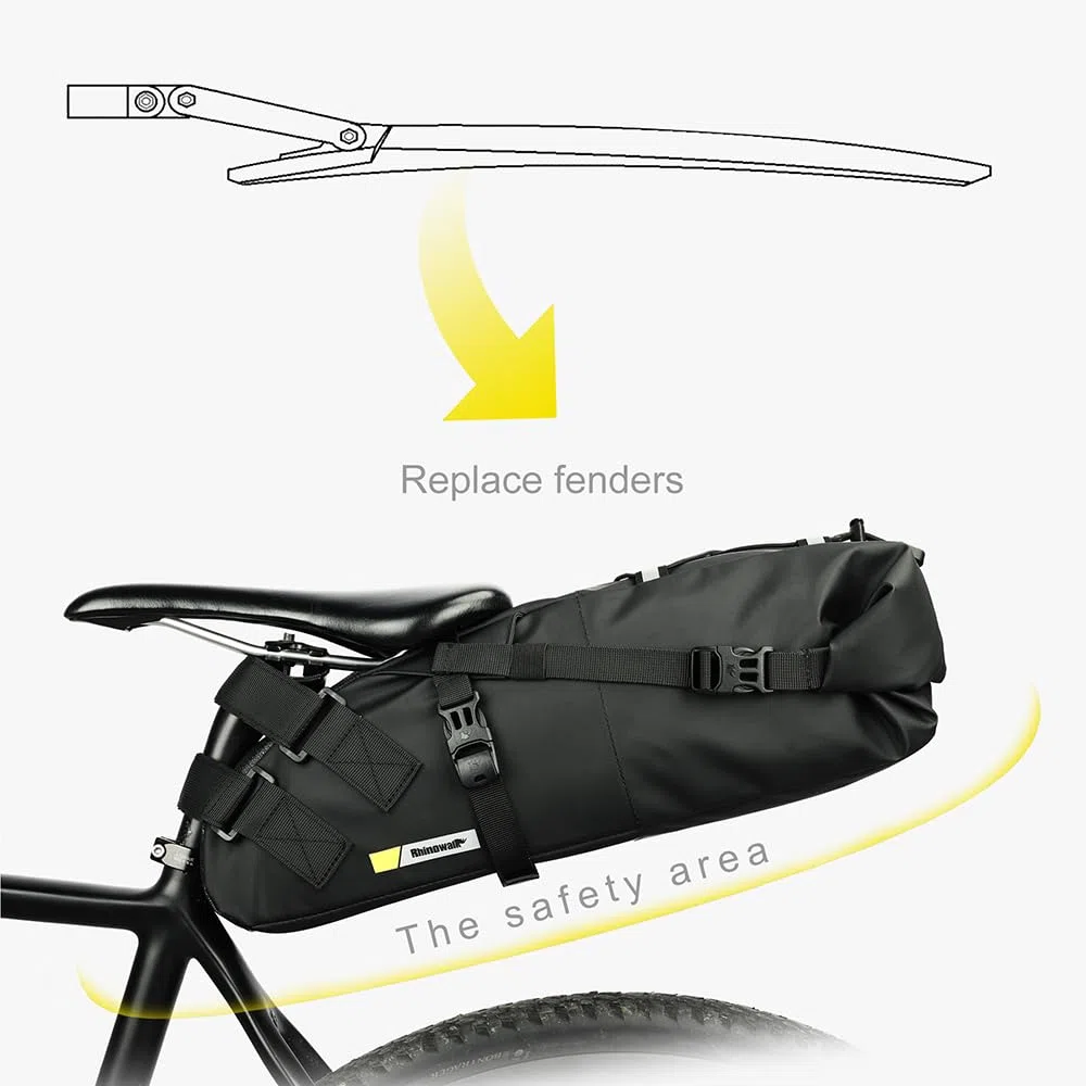 UBORSE Borse Bici Borsa da Sella per Bicicletta Impermeabile 10L/13L Borsa da Sottosella per Bici da Corsa e MTB Riflettent Portaoggetti da Sella Leggero Per Ciclismo Bike Bag