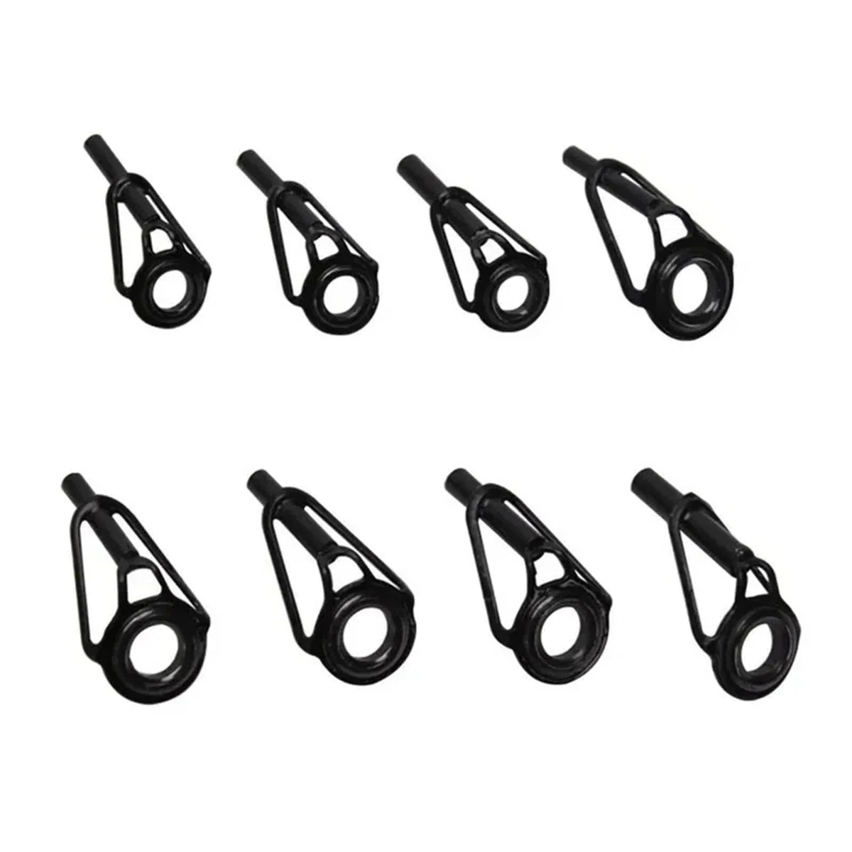 Pacchetto di Riparazione Superiore di Canna da PES Anelli di Ricambio for Punte di canne da Pesca in Acciaio Inossidabile, Confezione da 48 Pezzi, Diverse Misure(8pcs)