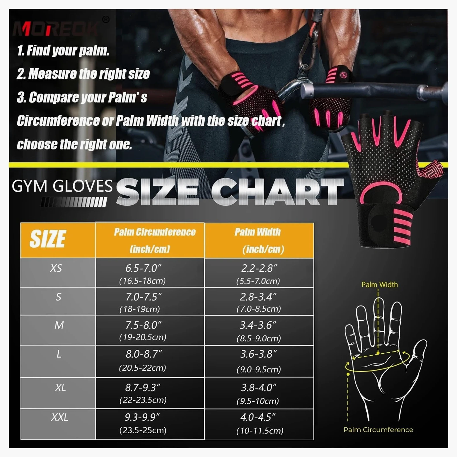 Guanti da palestra Guanti fitness da donna for uomo Guanti protettivi in ​​silicone antiscivolo for bodybuilding Guanti for sollevamento pesi Guanti da allenamento estivi traspiranti da palestra(Pink,
