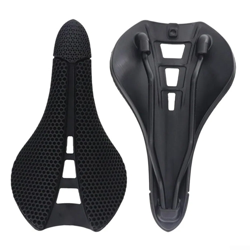Sella Bici 3D Stampata 240mm Ammortizzante | Cuscinetto 3D stampato, riduce pressione, ammortizzazione massima, ideale tour lunghi, resina durevole