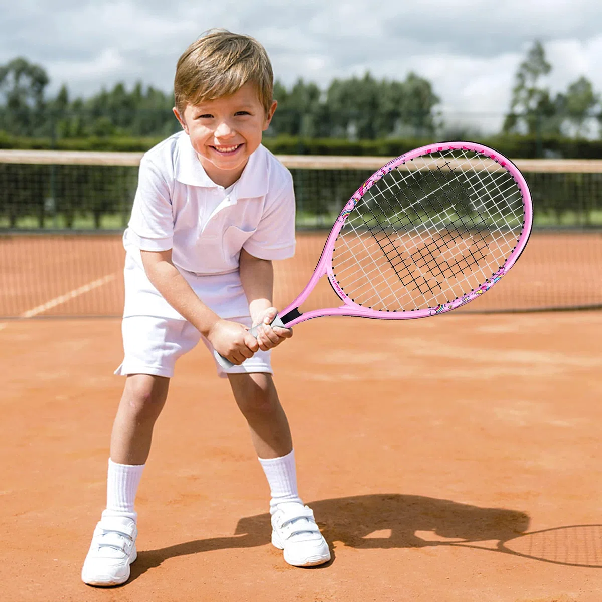 Racchetta da tennis per bambini Junior, 19/21/23/25 pollici, racchetta da tennis con custodia, adatta per principianti ragazzi e ragazze, età 3-12
