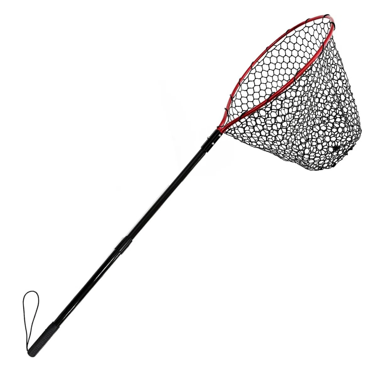 Baoblaze Rete da pesca pieghevole telescopica con anello ampio, borsa profonda e manico in lega di alluminio, struttura resistente e
