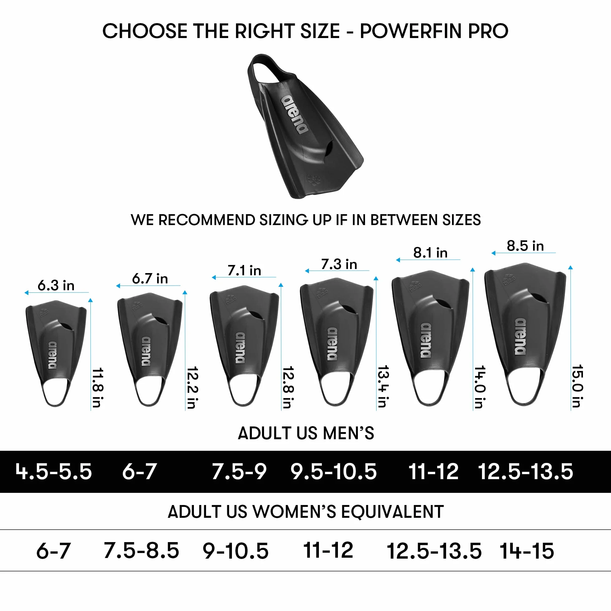 ARENA Powerfin PRO Multi, Pinne Unisex Adulto