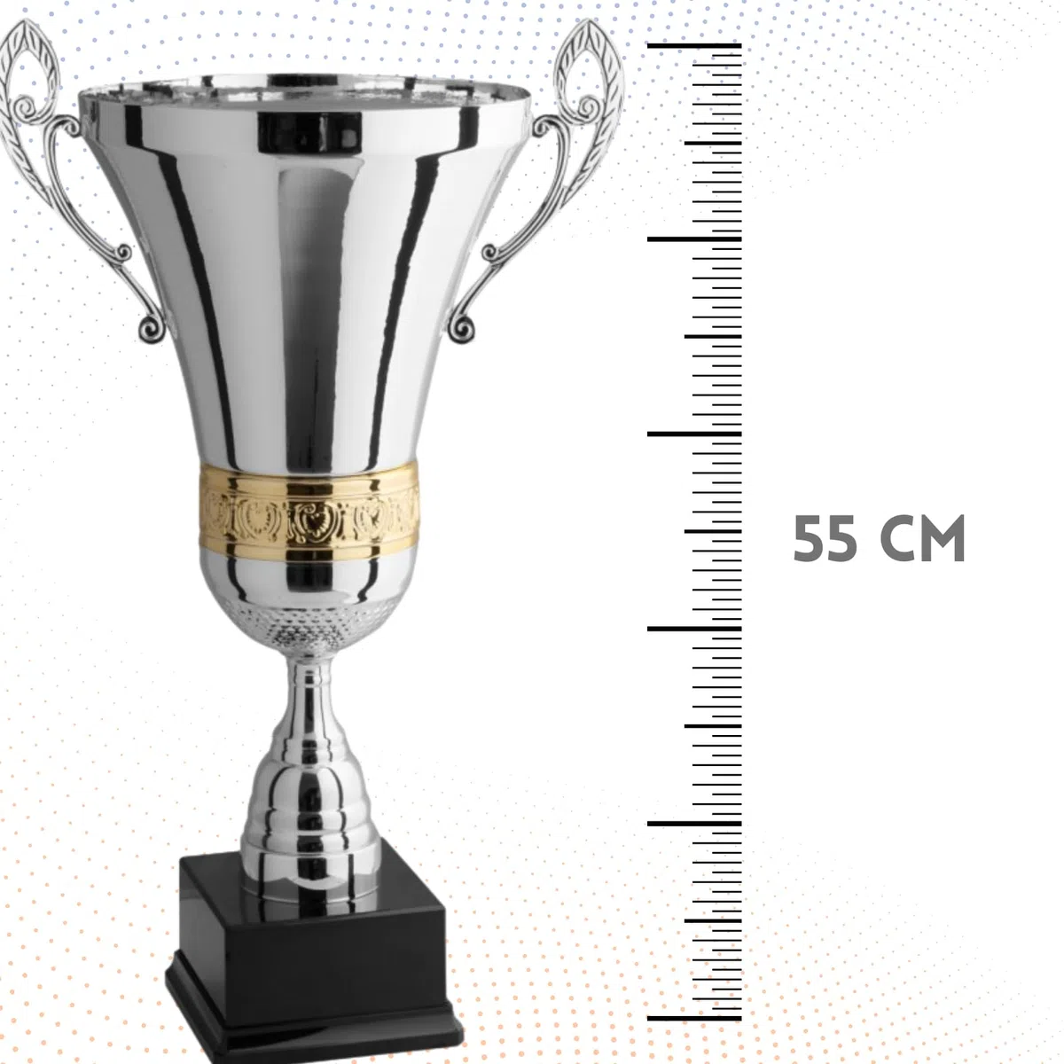 Coppa Trofeo Personalizzabile con Manici Fregio Dorato in Metallo Calcio, Fantacalcio, Tennis, Padel, Basket Premiazioni Sportive ed Eventi con Targhetta Personalizzata cod 1.091