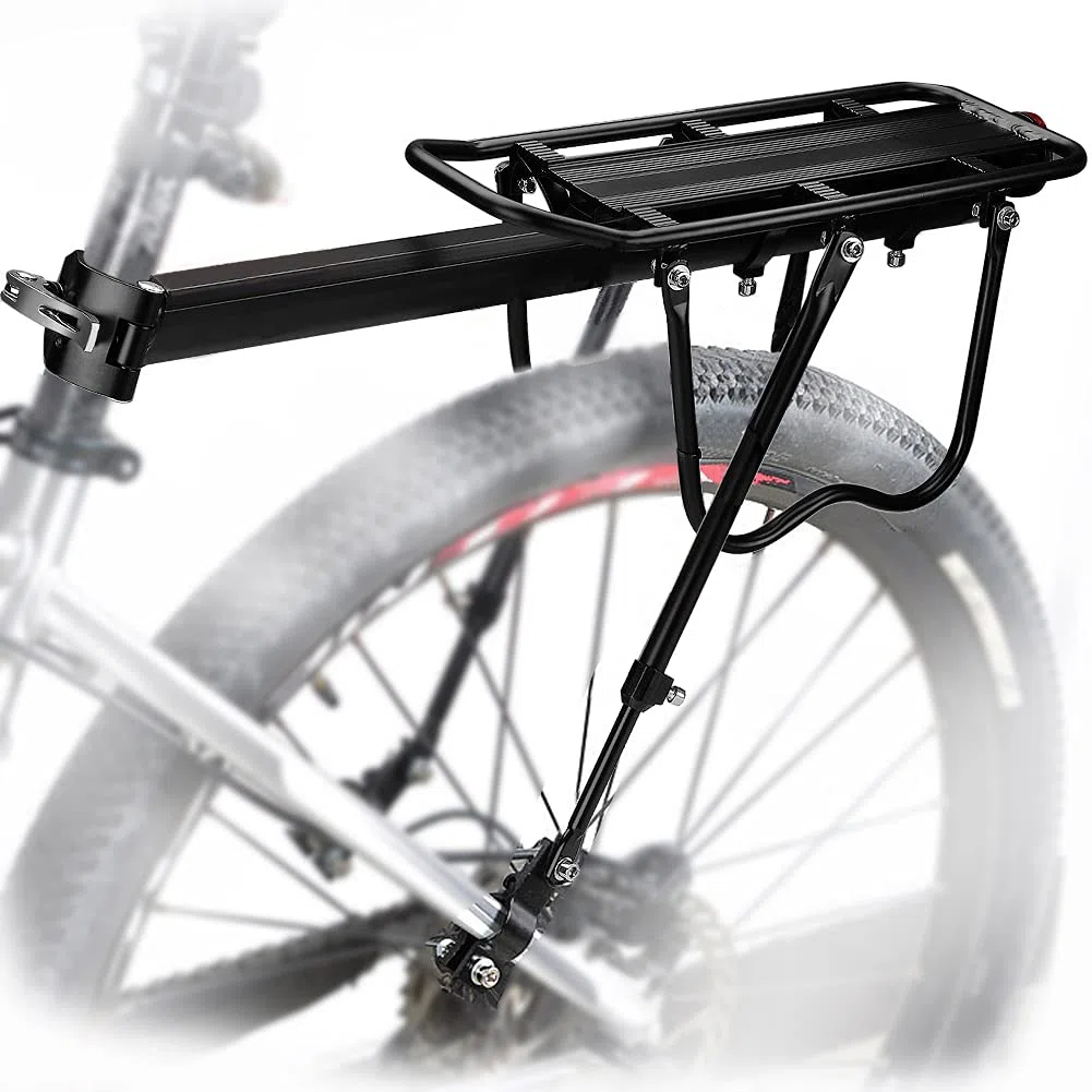 MAIKEHIGH Universale Regolabile Porta Posteriore per Bicicletta Portapacchi Bicicletta Accessori apparecchiature in Bicicletta Supporto footstock Carrier Rack con riflettore