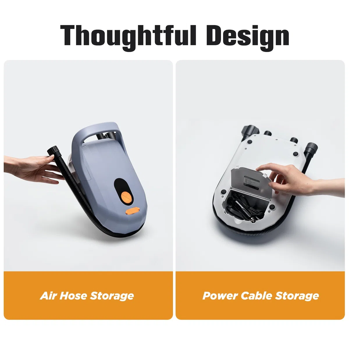 AIRBANK Pompa ad aria elettrica SUP WHALE SHARK Pro con batteria da 7800 mAh, gonfiaggio e svuotamento 20 PSI, pompa ad aria ricaricabile con per kayak, gommoni, tende (viola chiaro)