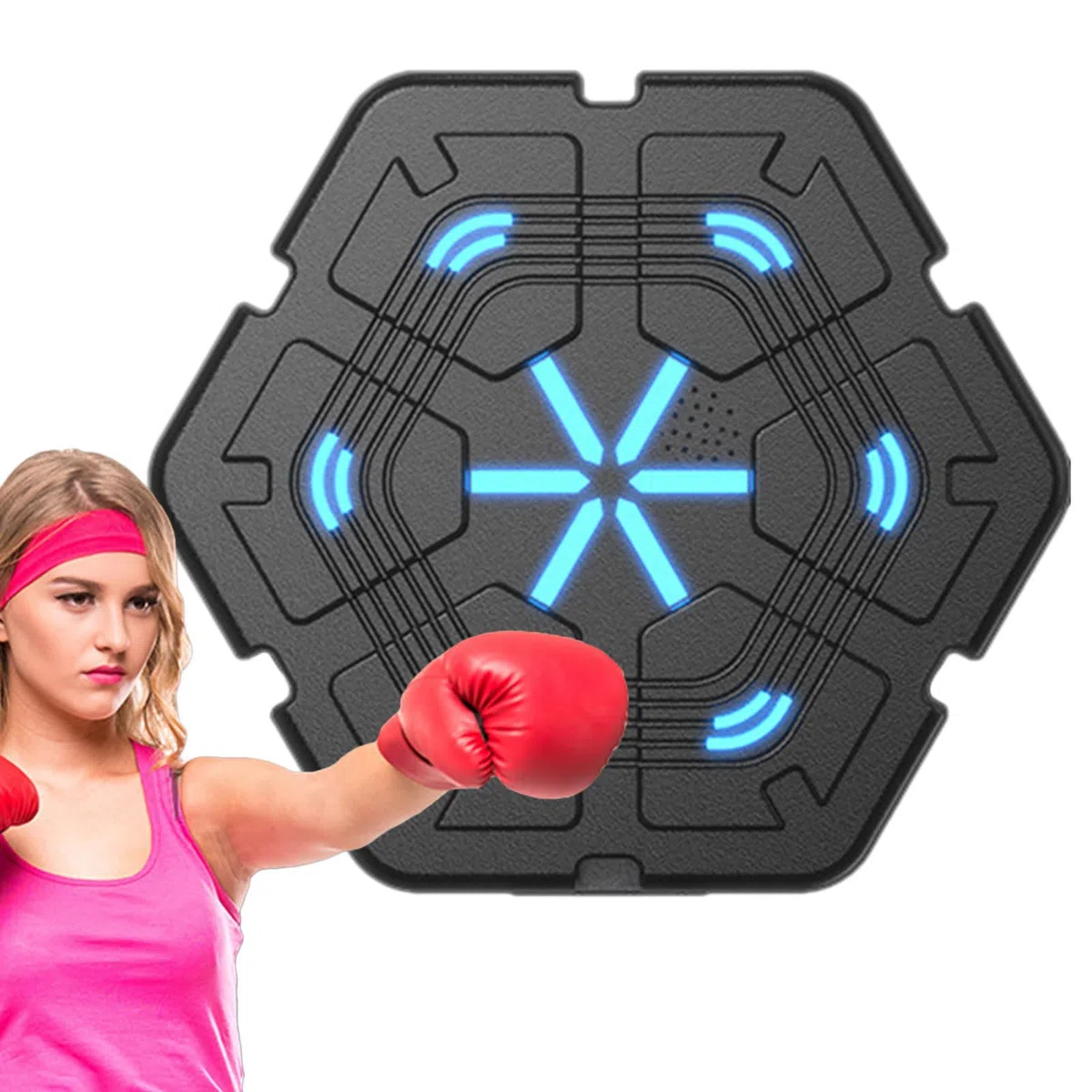 Musica Boxing Machine – Target Pads | Punzonatrice musicale – Training Punching Pads 2000 mAh Ricaricabile Montaggio a Parete per Adulti Focus Training Home Workout Famiglia Fitness Divertimento