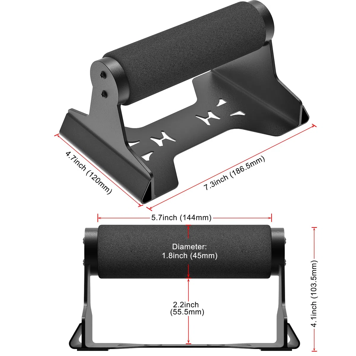 SELEWARE Barre per Flessioni in Llegno, Antiscivolo Parallele, per Calisthenics Fitness Allenamenti a Pavimento, in Legno Massello con Robusta Staffa in Metallo, Supporto 272,2 kg
