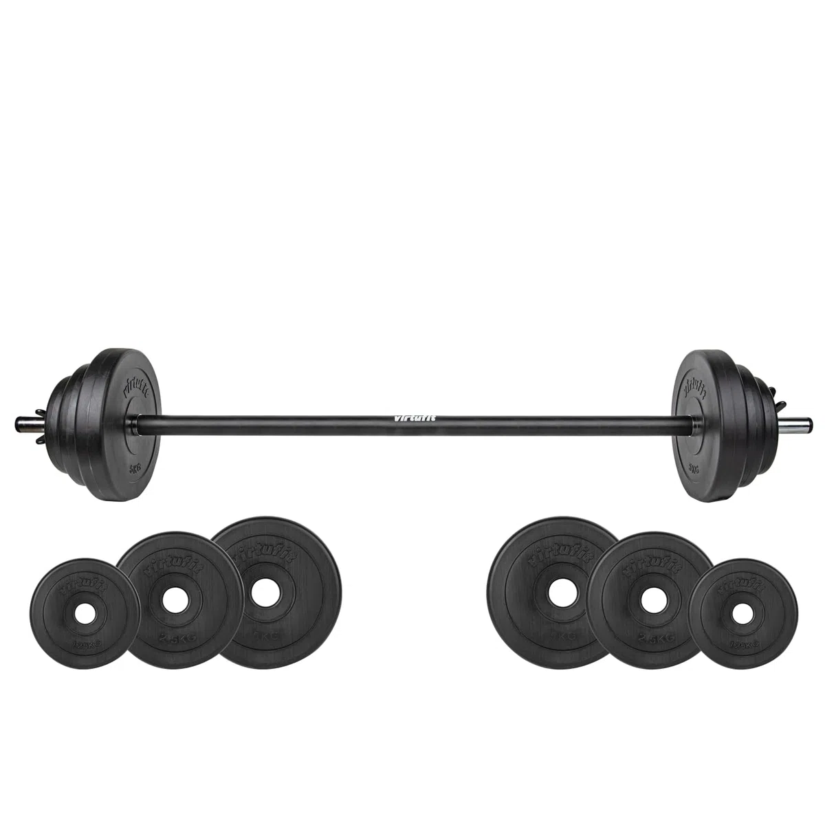 VirtuFit Aerobic Pump Set gomma – 20 kg – Colorato