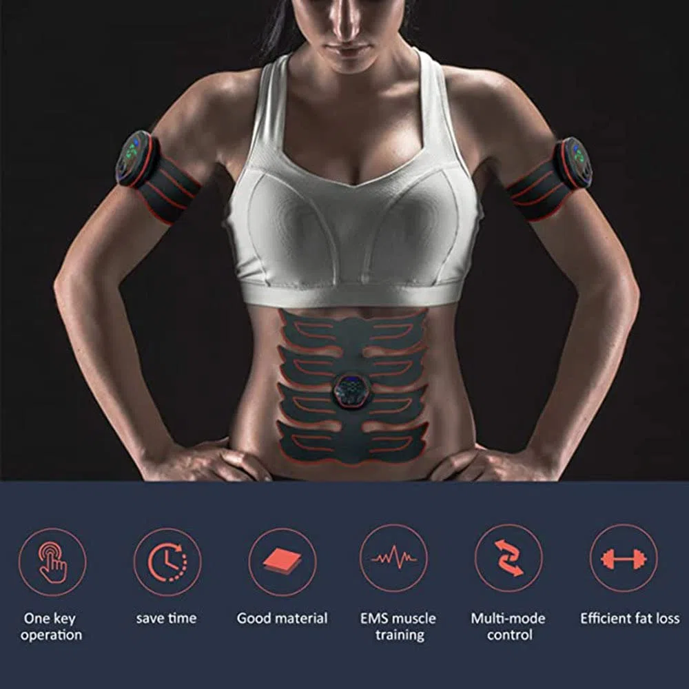 XININ 6 modalità ABS ABS Addominal Muscle Trainer Smart Digital Display Digitale Ricaricabile Addominal Muscle Stimolatore EMS Massage Belt Belt Home Belt Fitness
