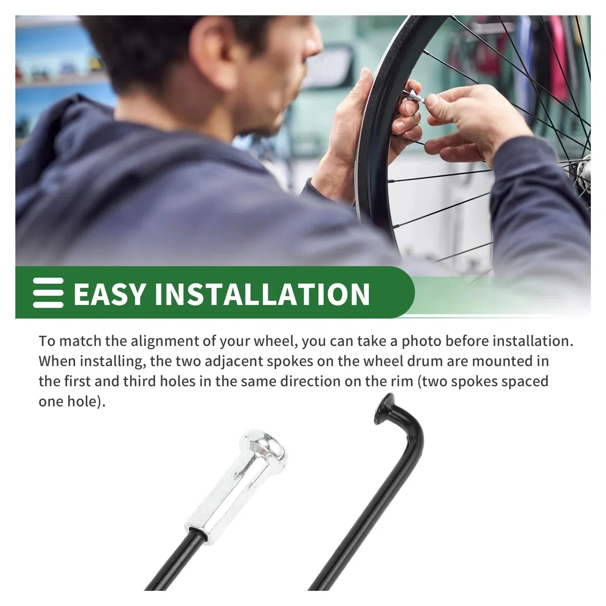 36 raggi in acciaio al carbonio, 14 G, colore nero, 125-209 mm, per riparazione ruote, ricambio con nippli per mountain bike e bici da strada (36 pezzi - 205 mm)