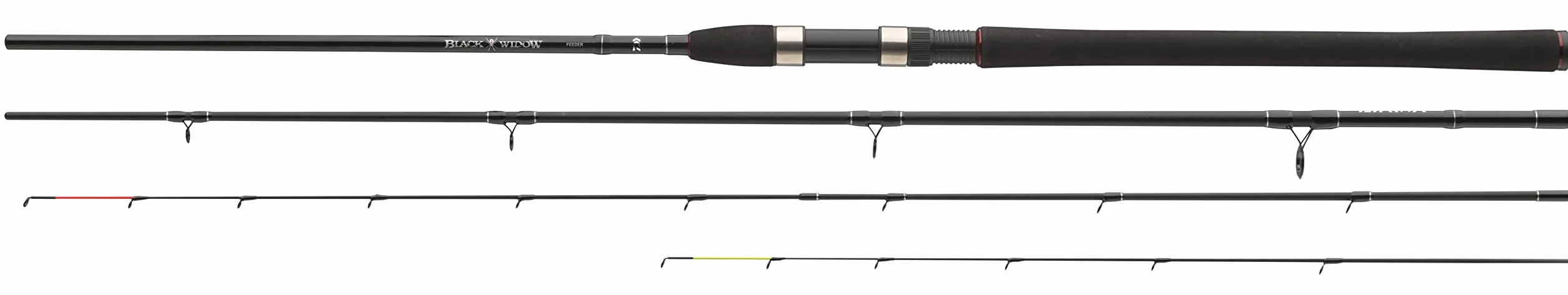 Daiwa Black Widow Feeder, 3,9 Metri, 0-150 Grammi, 5 Sezioni, Canna da Pesca Predatori, 11789-395