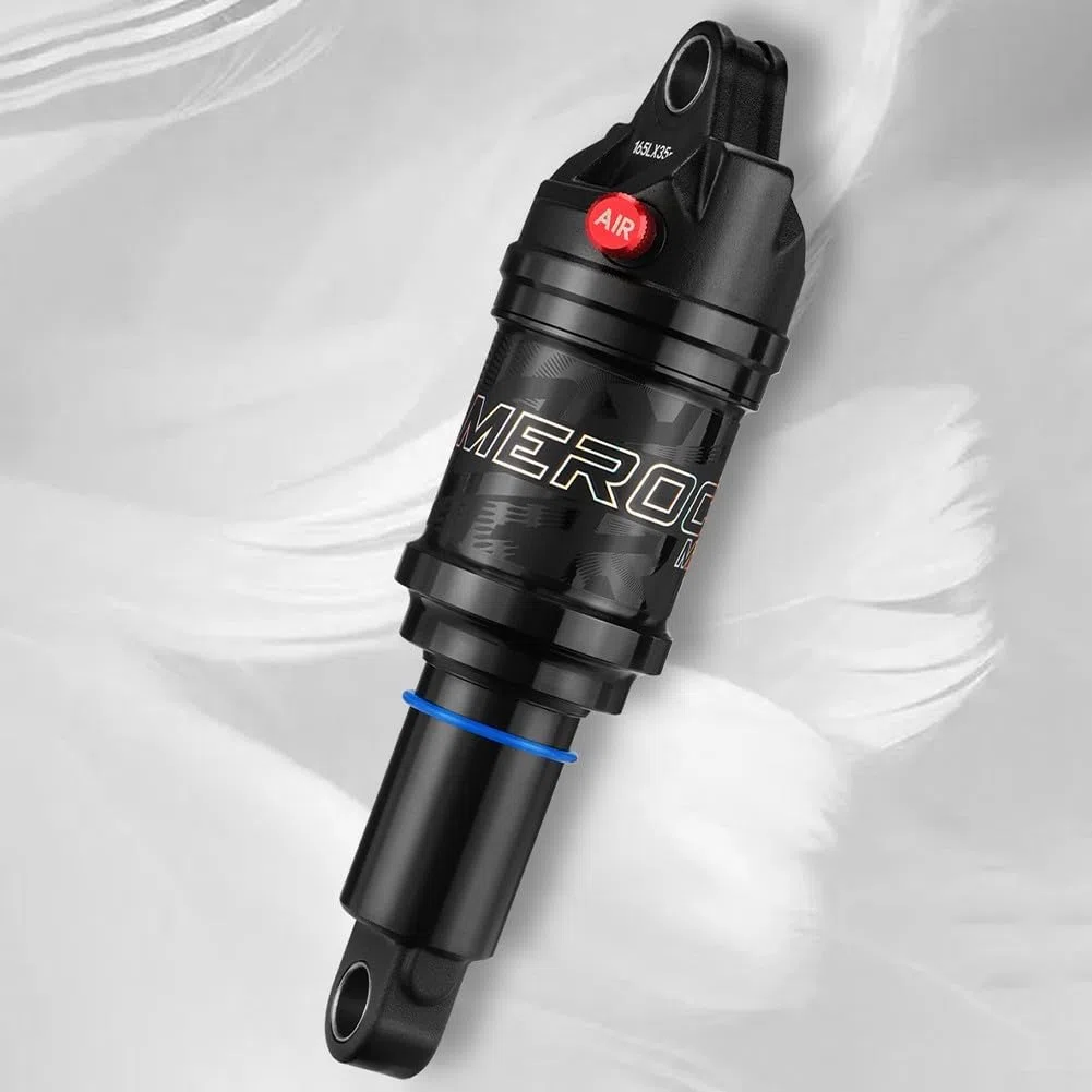 Oniissy Ammortizzatore posteriore ad aria per bicicletta con rimbalzo/blocco 125/150/165/190mm, pressione dell'aria regolabile, ammortizzatore per mountain bike (165MMx35MM)