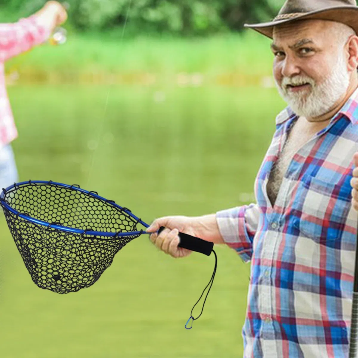 Angler's Landing Net - Attrezzatura Telescopica Per La Raccolta Di Pesci Allungabili, Rete Portatile con Manico | Attrezzatura Di Cattura E Rilascio Pieghevole Leggero per Kayak In Barca Di Acqua