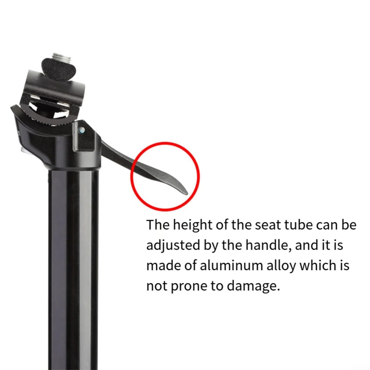 Bike Dropper Post Hydraulic, regolabile idraulico Dropper Reggisella, Controllo manuale in lega di alluminio, 27.2-33.9mm, Nero