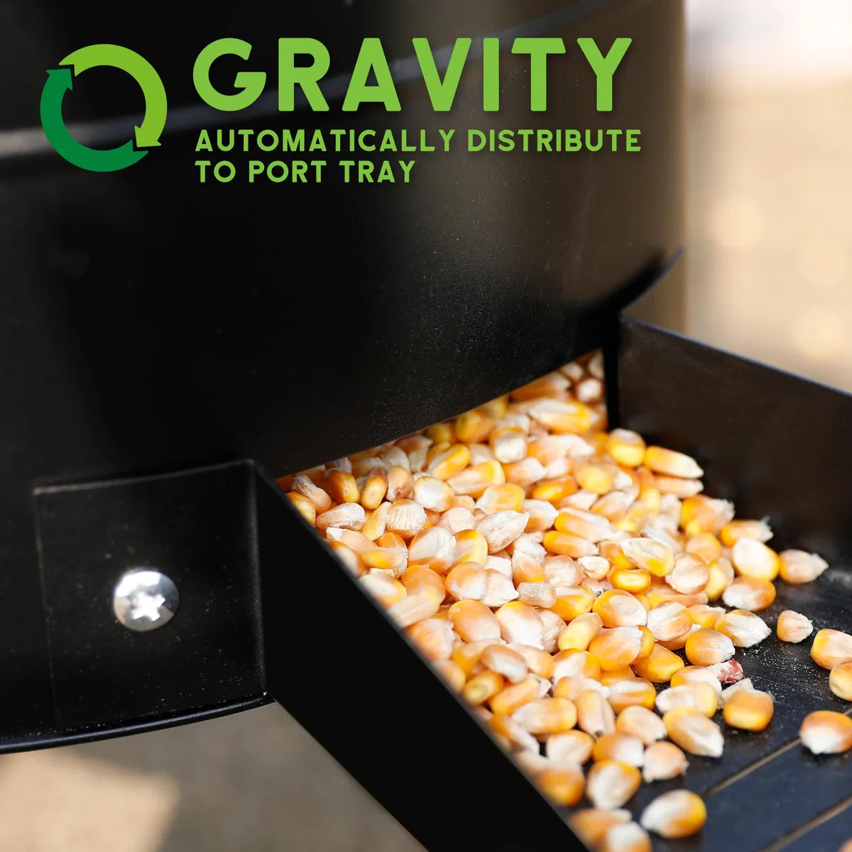 Grande barile per l'alimentazione dei cervi, mangiatoia in metallo per la caccia, mangiatoia a gravità portatile per cervi, dispensatore automatico, resistente alle intemperie, B819A01