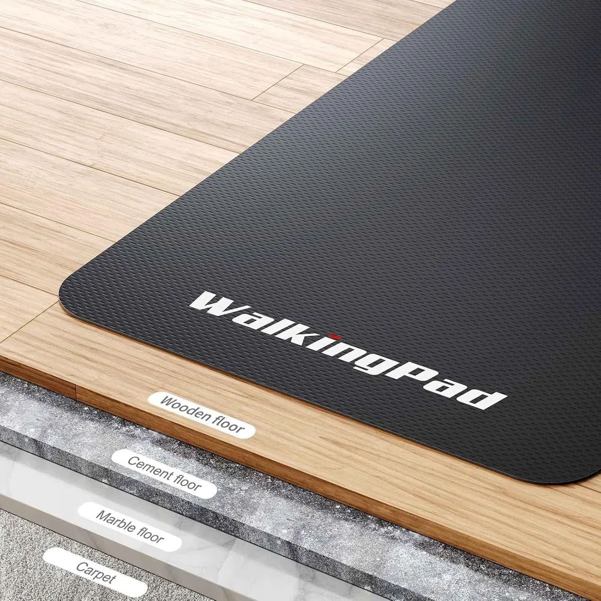 WalkingPad Tappetino Protezione Pavimento per Attrezzi Fitness, Tappetino Antiscivolo per Palestra in Casa Protezione per il Pavimento in Schiuma per Tapis Roulant, Yoga, Attrezzi da Fitness