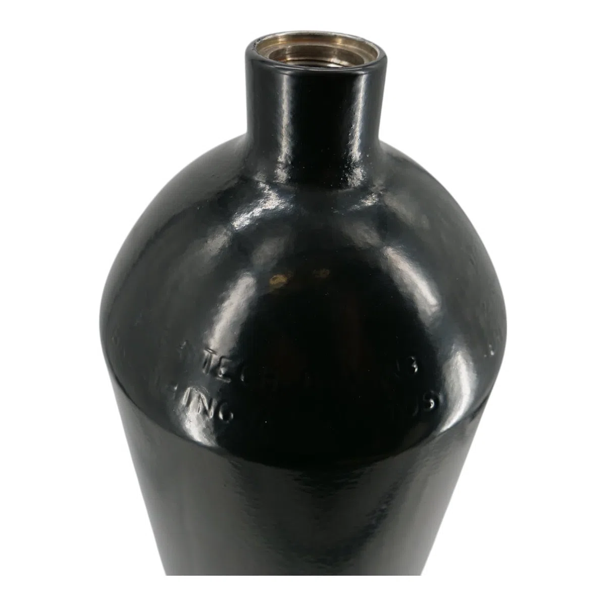 Bottiglia in acciaio/bottiglia subacquea da 8 litri, 230 bar, 140 mm, M25 x 2, senza valvola, colore: nero