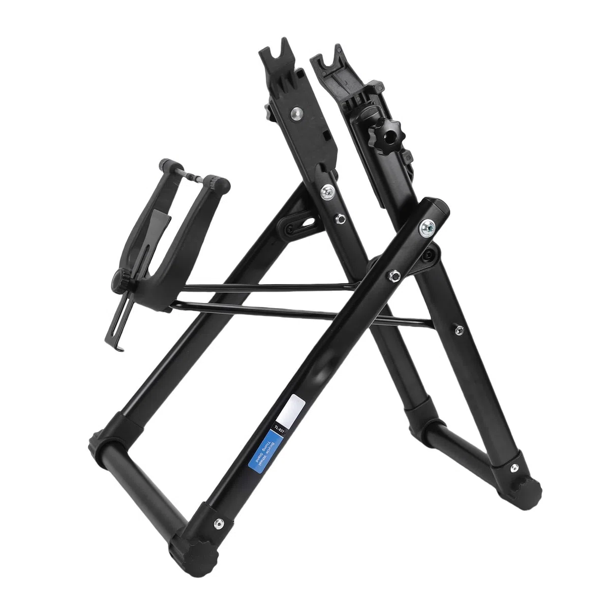Cryfokt Cavalletto per Centratura Ruota Bici Pieghevole, Supporto per Manutenzione per Ruote da 16 a 29 Pollici, Acciaio Ad Alto Tenore di Carbonio, Plastica ABS, con Righello e Perno