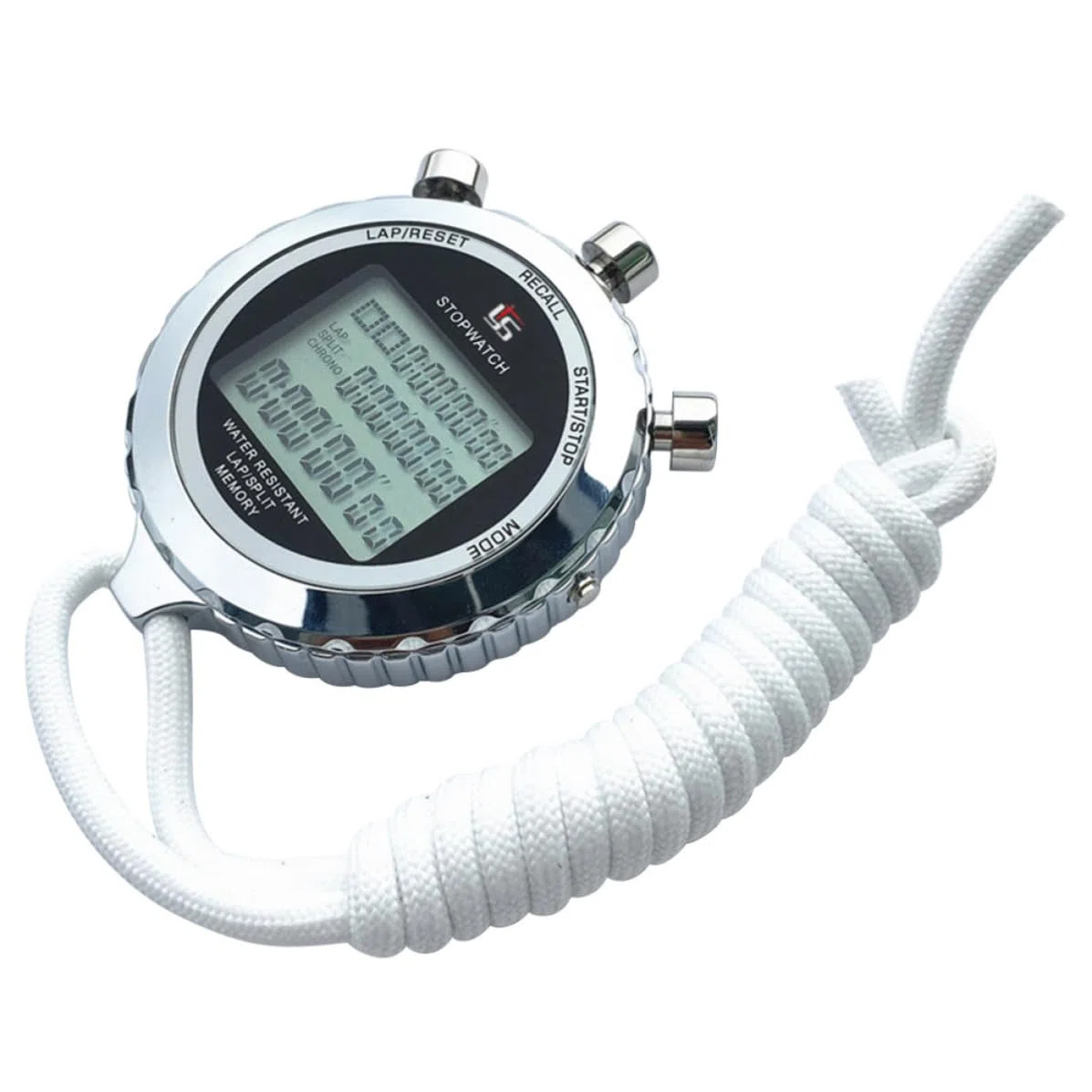 Cronometro Digitale Professionale 3 Righe 120 in Acciaio | Timer Impostabile con Funzione Chronograph, Formato Portatile con Cinturino, Uso Allenamento Atletica