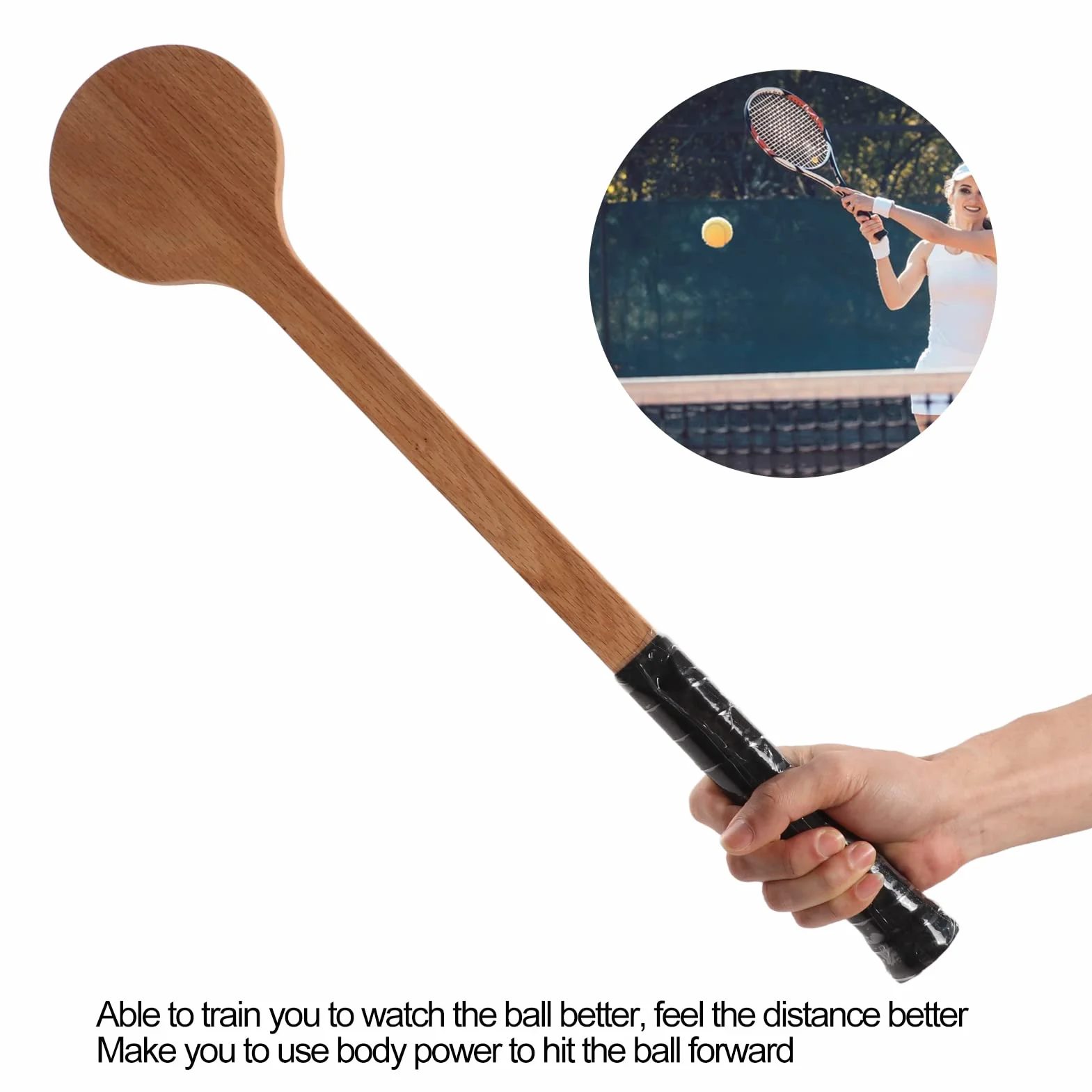 Tennis Sweet Pointer Tennis Pointer Tennis Sweet Pointer, Red Oak Tennis Pointer Cucchiaio Training Aid Tennis Pointer per Custodia per Adolescenti Racchette per Allenatori di