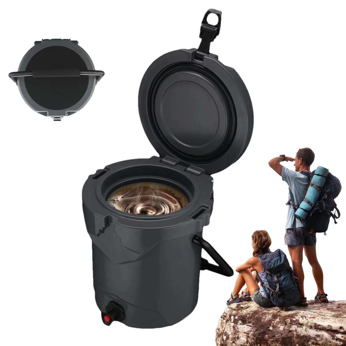 Cooler per Campeggio Portavivande Isolato | Cooler per Bevande Antigoccia per Campeggiatori Escursionisti Picnic Eventi Sportivi Pesca Viaggi Feste Concerti Spiaggia