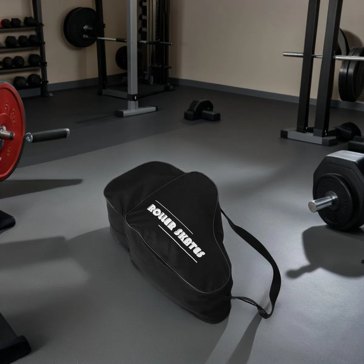 Borsa per Pattini a Rotelle 2 Pezzi Unisex Nera Tracolla Zaino Sportivo Traspirante per Pattini da Ghiaccio e a Rotelle Scomparti Organizzatori per Accessori Adatta a e Adulti