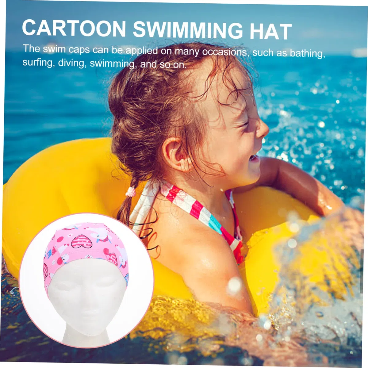 6 Pcs Cuffia Da Nuoto Cuffia Per Piscina Cuffia Elastica Per Il Nuoto Cuffia Da Nuoto Del Fumetto Cappello Per Le Donne Visiera Da Bagno Per Bambini Cuffie Per Le Donne Cappello
