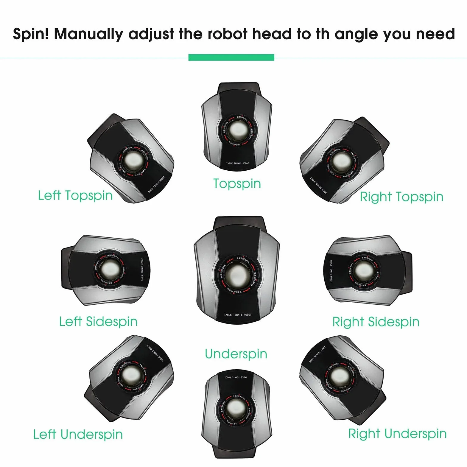 Robot da Ping Pong con Rete, Macchina Robot da Ping Pong con 38 Diverse Palline rotanti, Macchina Automatica per Palline per Allenamento, Robot da Ping Pong per Allenamento Professionale