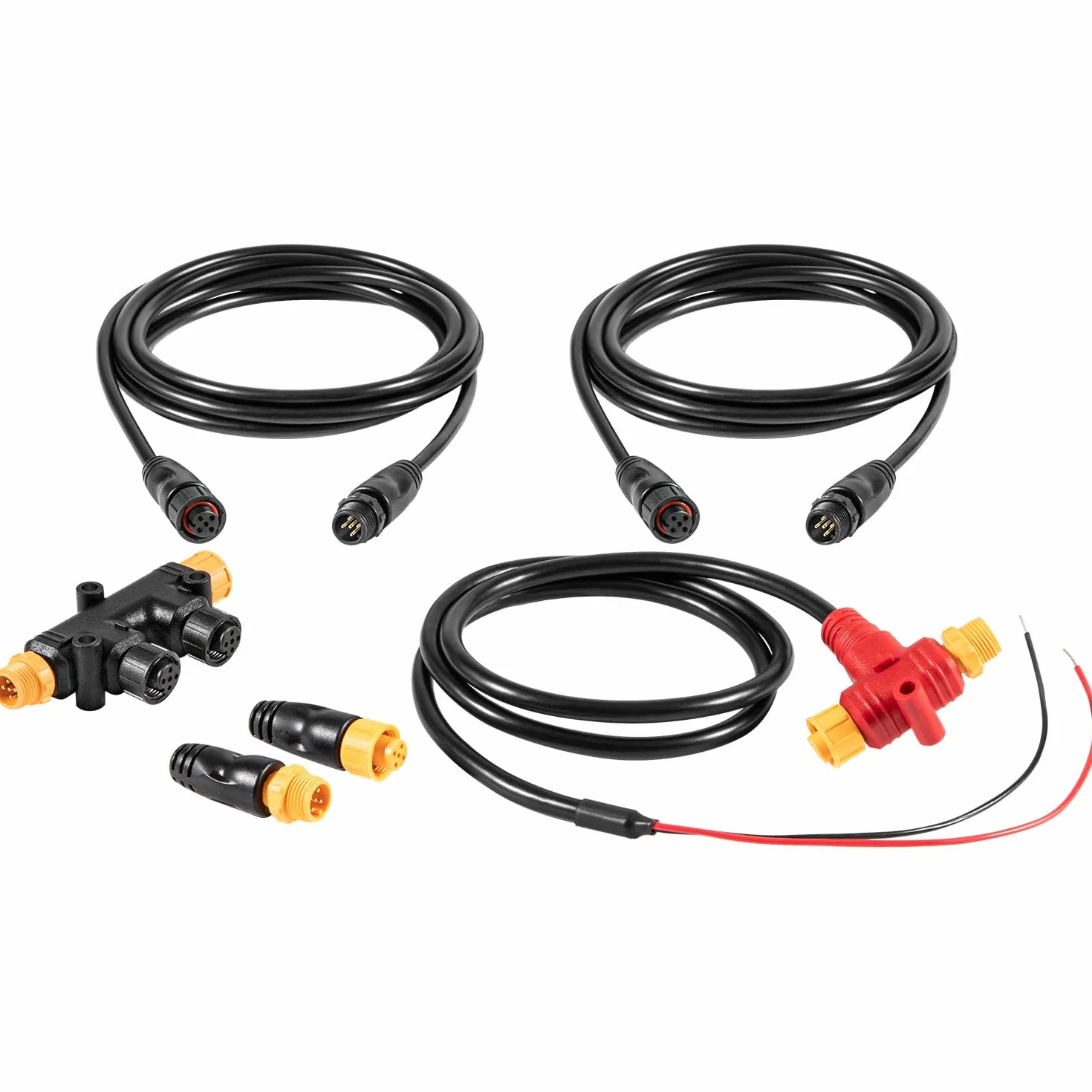 NMEA 2000 Dual Device Starter Kit per elaborare la rete NEMA 2K per Lowrance Simrad Garmin, fornire una migliore affidabilità di rete, include cavi backbone cavi goccia T terminatori