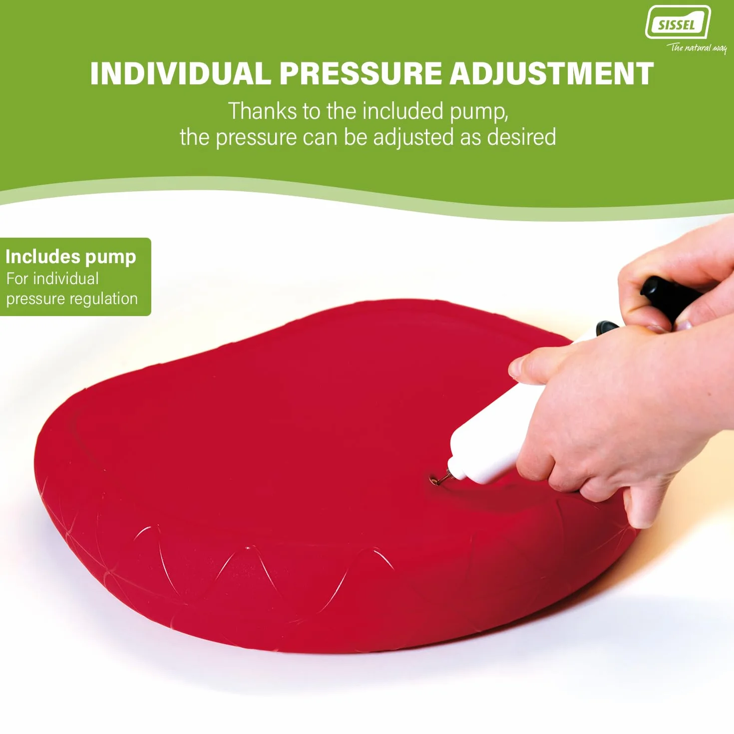 SISSEL Cuscino SITFIT Plus, incl. pompa, colore: Rosso