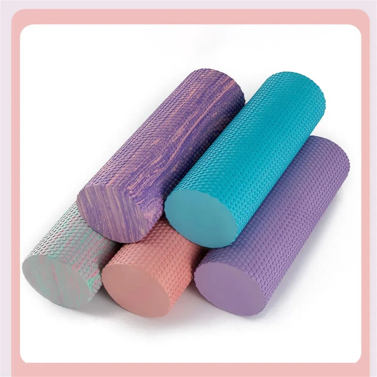 Rullo di Schiuma Massaggio Muscolare Palestra Yoga Rullo di Rilascio Colonna Sport Fitness Lombare Foam Roller(Blue 90CM)