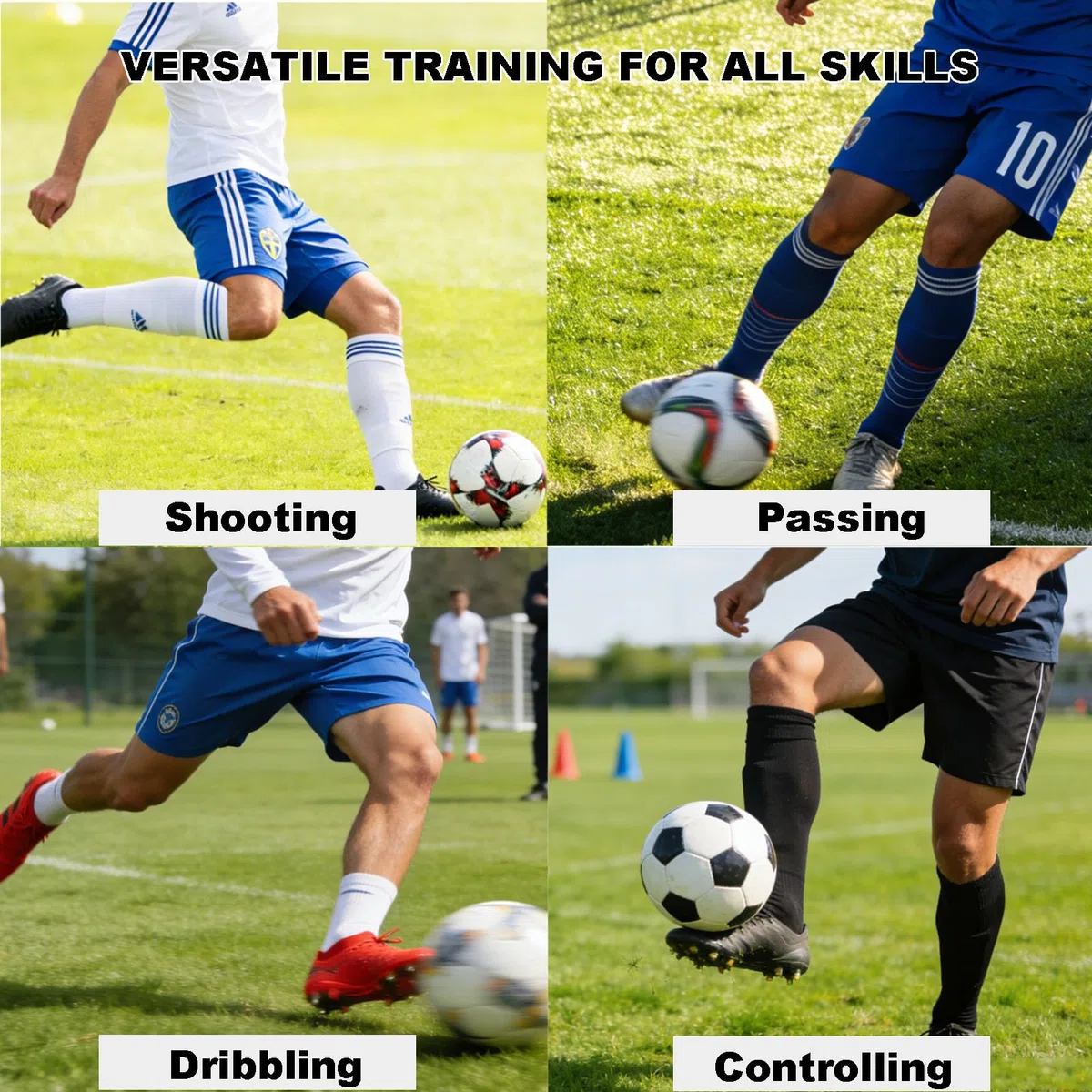 108x25x30cm Pedana da Rimbalzo da Calcio Con ruote | multifunzionale Attrezzatura Allenamento da Calcio, Parete Calcio Portatile Con la maniglia