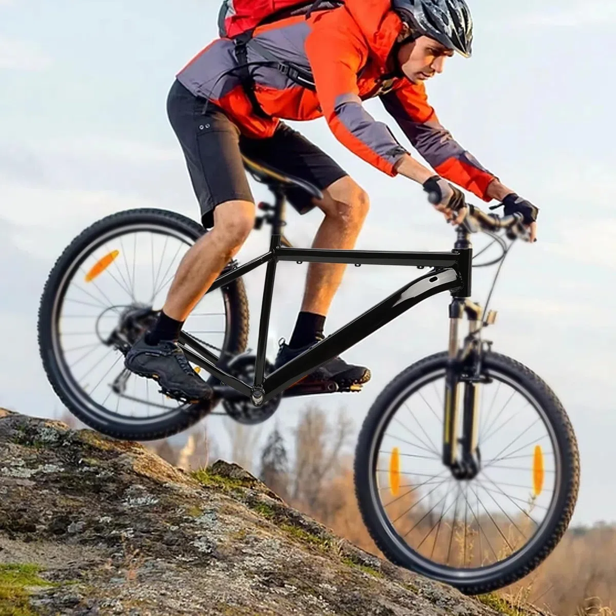 Telaio per mountain bike, in lega di alluminio, per mountain bike, mountain bike da 26 pollici, telaio per bicicletta MTB, telaio fino a 80-120 kg