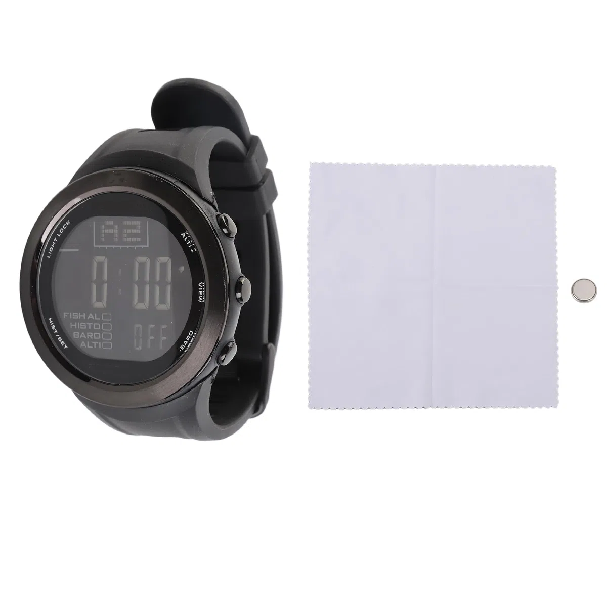 Orologio Barometro da Pesca, Altimetro da Esterno Multifunzionale, Orologio da Pesca con Monitoraggio di 6 Punti di e Pressione dell'aria 24 Ore su 24, Ideale per Accessori Regalo per i