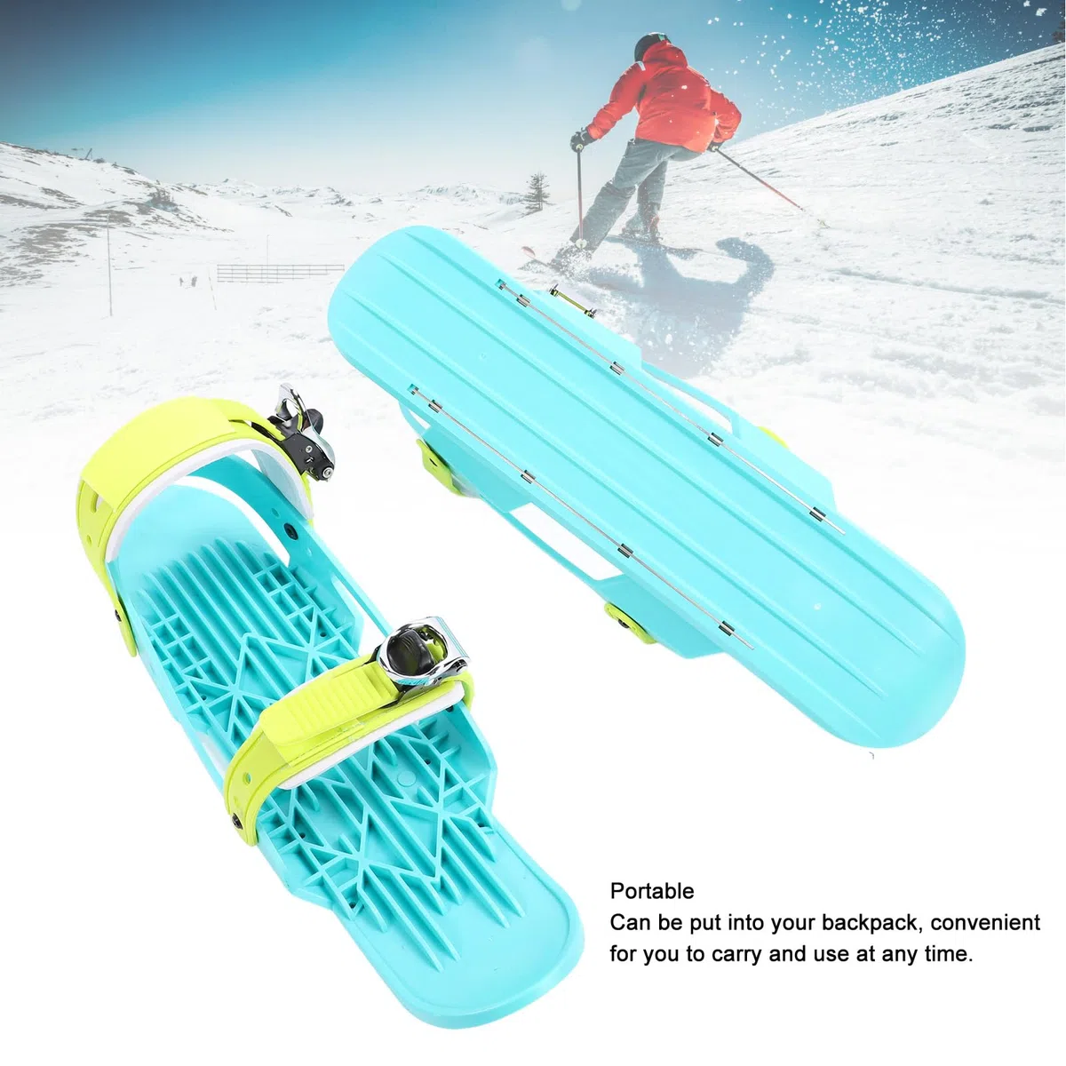 Mini Pattini da Sci Corti per la Neve, Sci per Scarpe Invernali, Pattini da Neve Corti Snowblade Skiboard, Pattini da Neve Corti Regolabili Skiboard per la Neve Sport Invernali