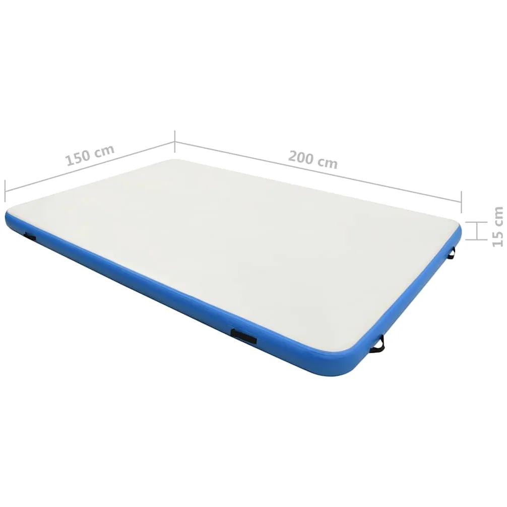 vidaXL Tappeto Galleggiante Gonfiabile Blu e Bianco 200x150x15 cm