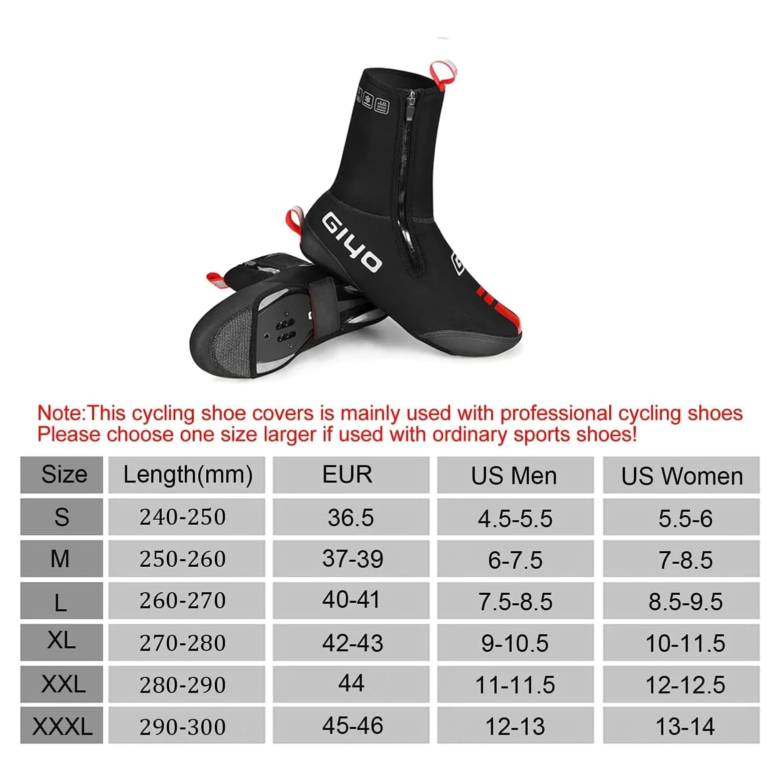 GIYO Copriscarpe Termico da Ciclismo Invernale Impermeabile Bicicletta Scarpe Protettore da Uomo/Donna