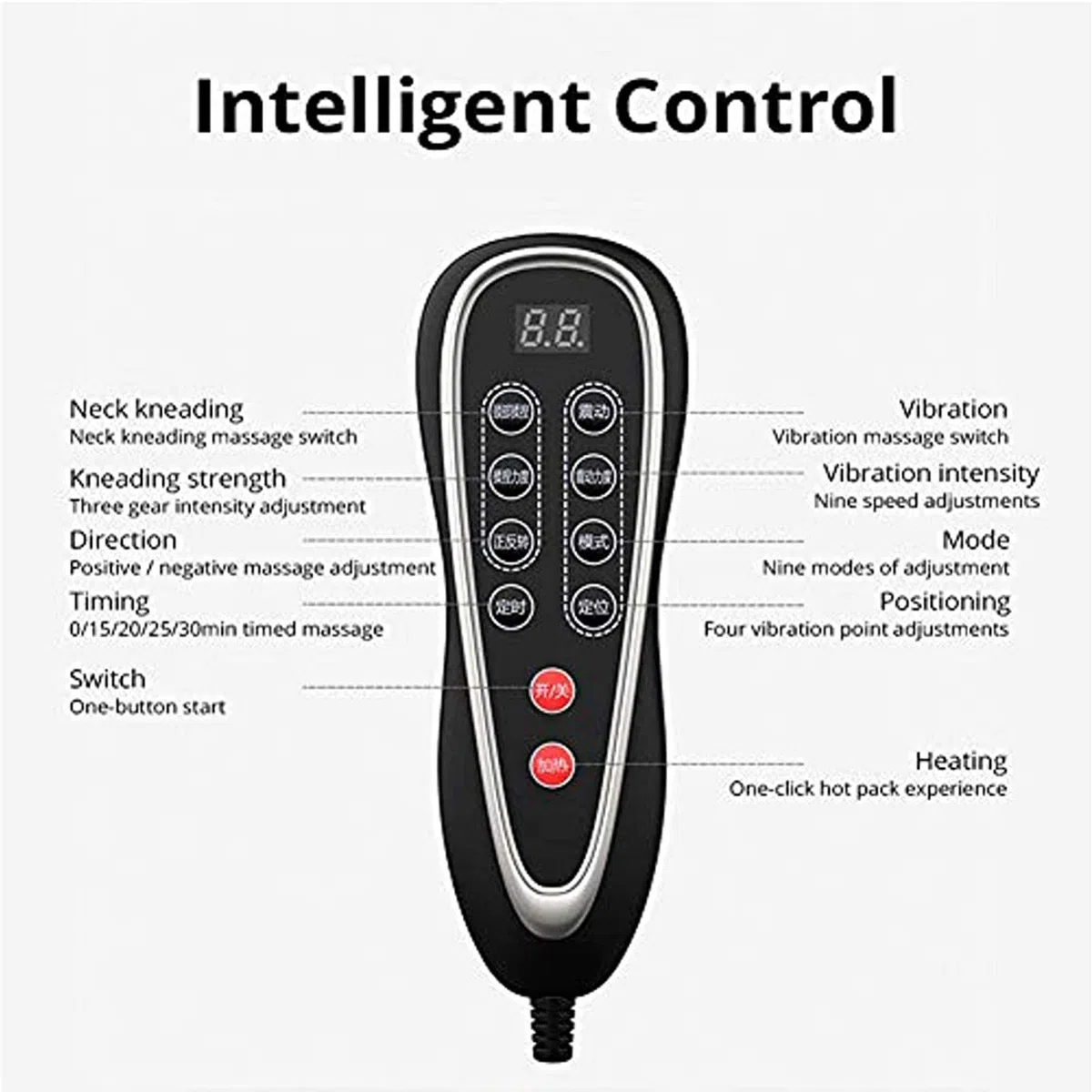 Materasso Massaggiante Riscaldato, Materasso Massaggiante Elettrico con Motori Vibranti, Massaggio Termico, Rilassamento Muscolare per Alleviare Il Dolore alla Schiena