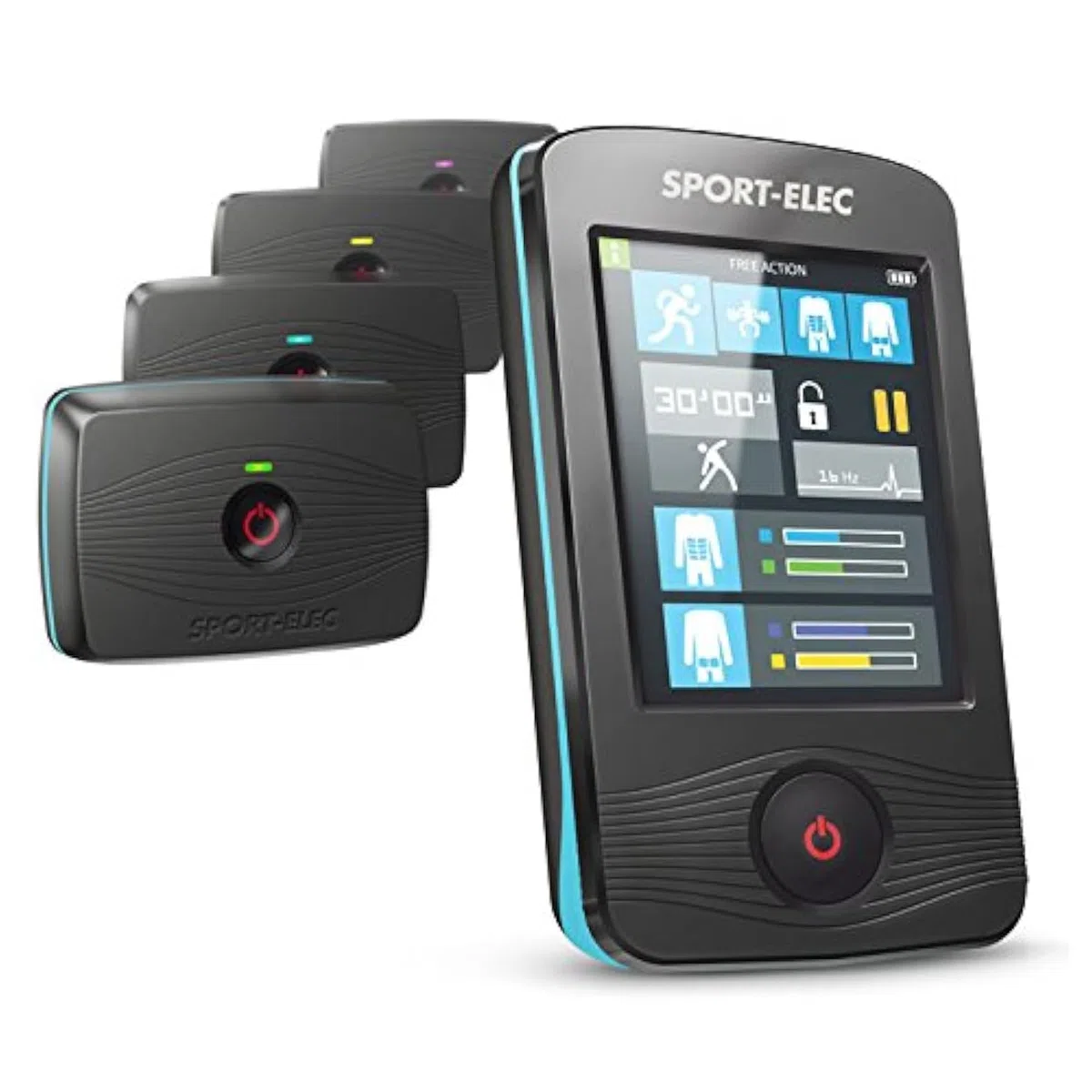 Sport-Elec Free Action Elettrostimolatore Senza Fili, 4 Motori, Blu