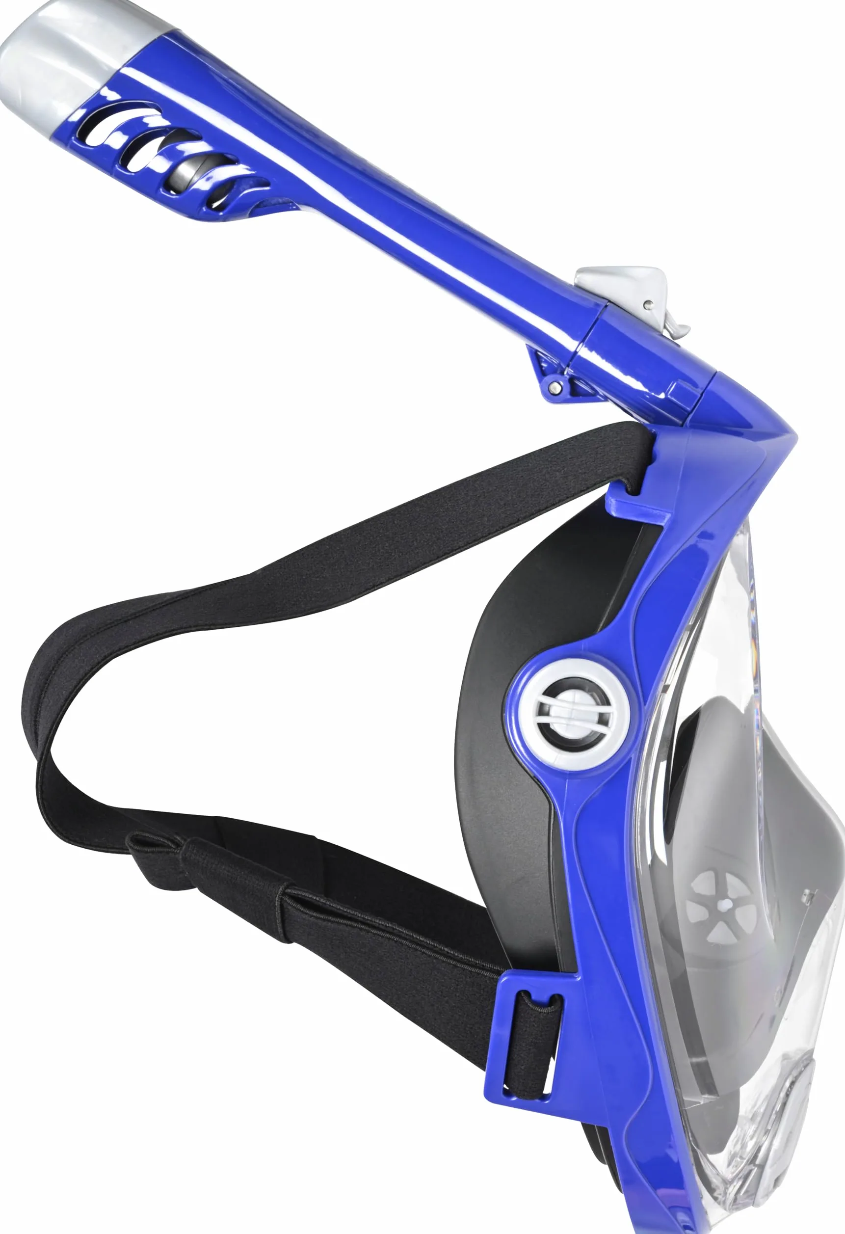 Mares Aquazone Full Face Mask - Maschera Integrale Snorkeling Adulto, Facciale in Silicone, Boccaglio Pieghevole, 3 Taglie