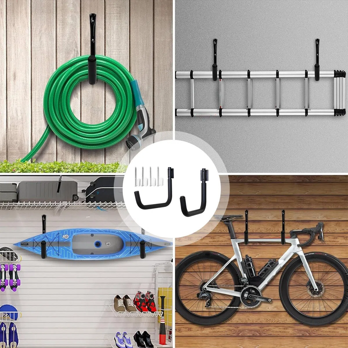 Porta Kayak 1 Paio Supporto A Risparmio Di Spazio | Supporto a Parete per Kayak e Surfboard Per Surfboard, Canoa, Wakeboard, Barca, Bicicletta, , Sport, Casa, Soggiorno,