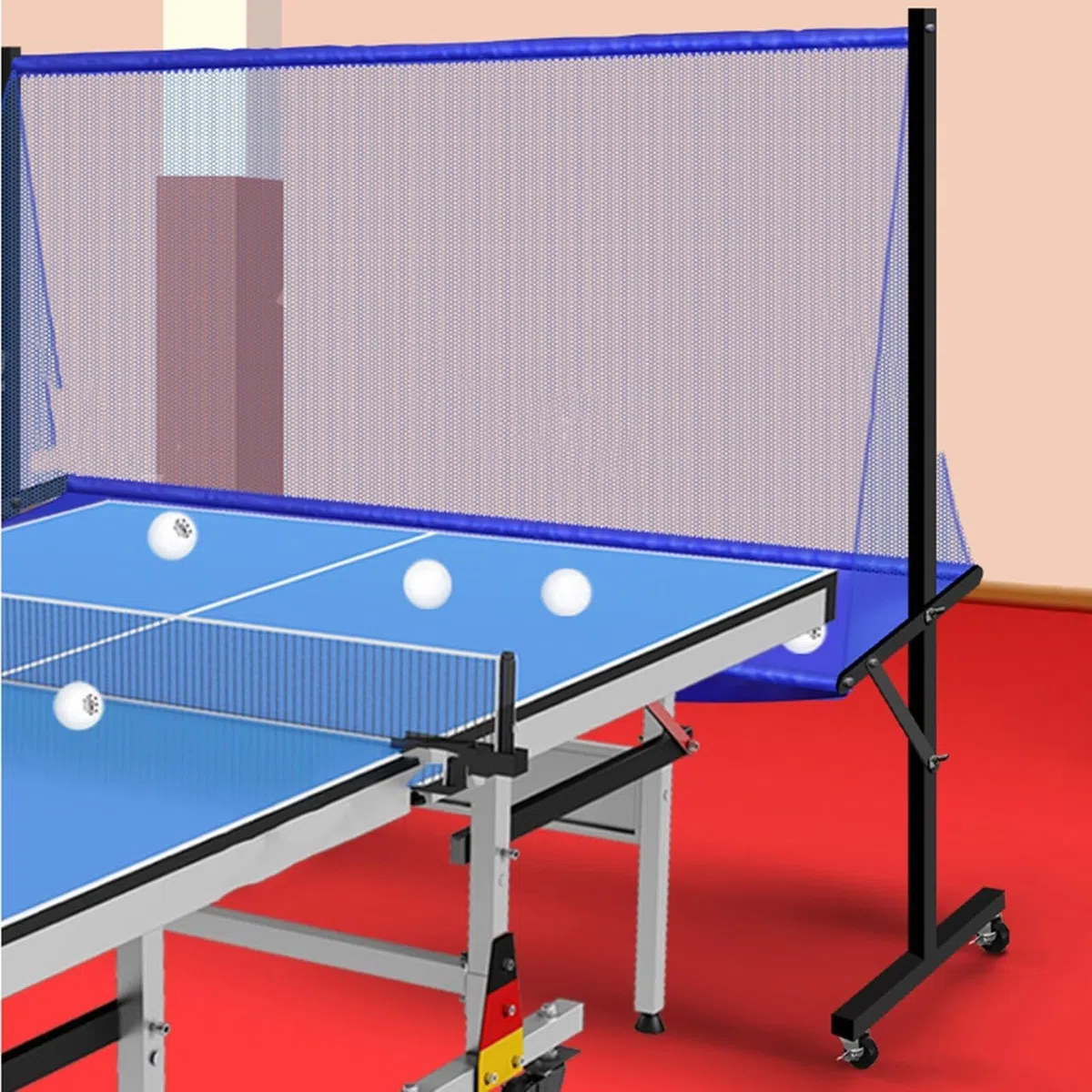 Rete di cattura per tavolo da ping pong, per allenamento multi-palline, sistema di raccolta professionale per tavoli da 182-203 cm, ideale per esercitazioni e pratica