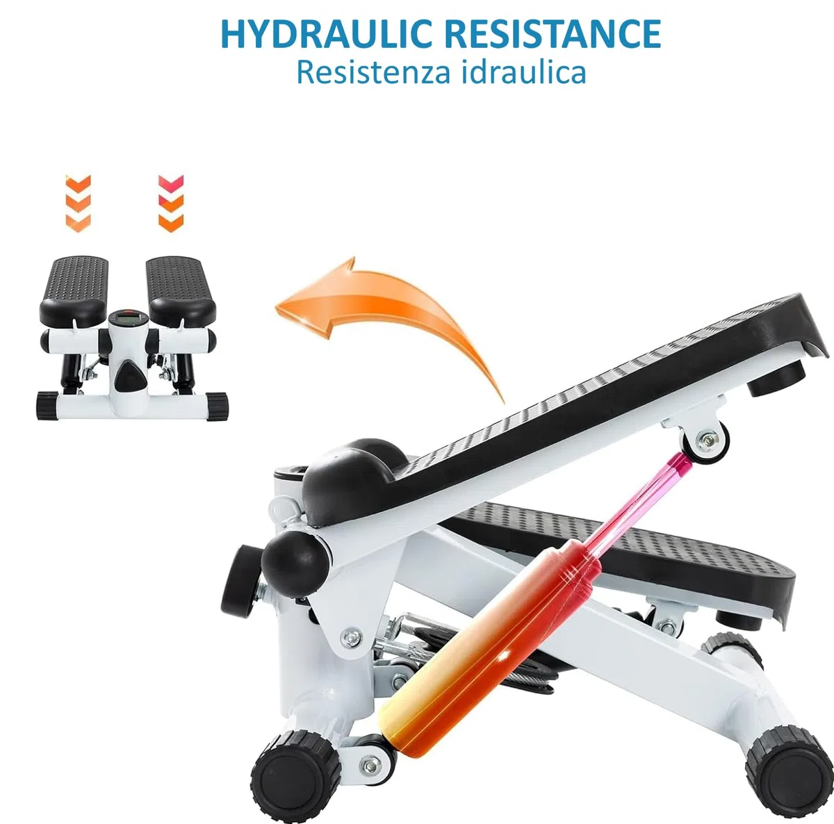 FMMS504B Up Down Swing Stepper Home Trainer Stepper Portabile Salvaspazio Step Up Casa Palestra