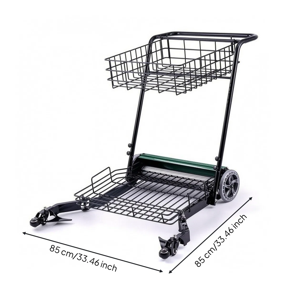 Tennis Ball Collector Carrello Raccoglipalline Tennis Carrello Tennis Cesto Tennis Contenitore Palline Grande Capacità con Sezione Superiore E, Verde