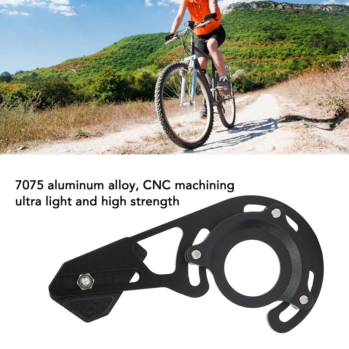 Guida Catena per Bici, Protettore Catena per Bici in Lega di Alluminio, Stabilizzatore per Catene Ultraleggere per Puleggia Bici, Paracatena di Ricambio per Bici da